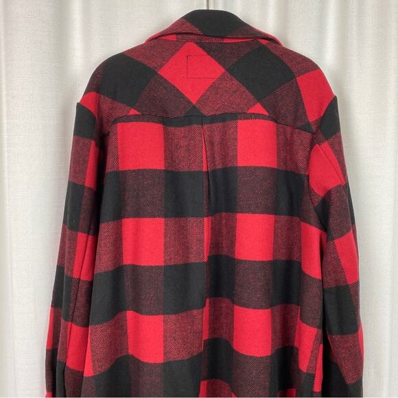 Torrid Black&Red Plaid Wool Relaxed Shacket Sz.2 NWT - Picture 13 of 16